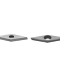 Five Pc Top Shelf Diamond Carbide Woodturning Inserts 28 X 10 Mm Negative Rake Blade Set showing two diamond-shaped inserts.