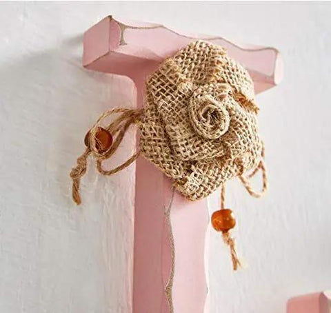 Pack Of Two Dope Rustic Metal And Wood Wall Hooks Featuring Home Love Script Built Tough For Daily Use Perfect For Hanging Hats Towels And Coats Adding Fresh Vibe To Your Entryway with burlap flower detail.