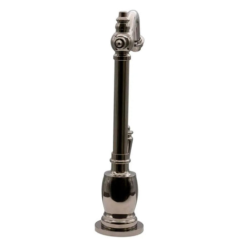Victorian Style 9 Inch Cold Water Dispenser Faucet With One Lever Handle, Polished Nickel Finish, side view