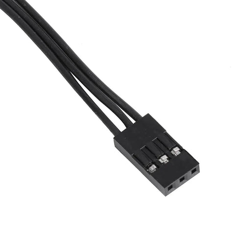 Close-up of a three-pin cable connector, compatible with 260KV Brushless Drone Motor With Metal Hollow Shaft For 808 Camera Aerial Setup