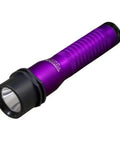 Purple LED Flashlight, Rugged EDC Pocket Light with water-resistant design, suitable for home, auto, travel, and outdoor adventures.