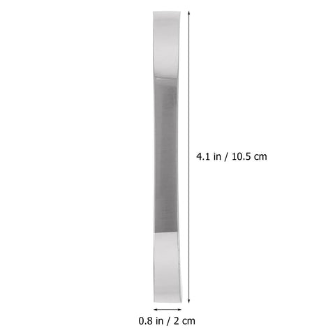 Side view of modern silver cabinet door pull with dimensions, part of 10 Pieces Zinc Alloy Wardrobe Handles And Drawer Pulls