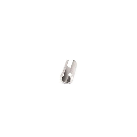 Close-up of M4x12mm Pro Grade Stainless Steel Spring Dowel Pin with 3mm inner diameter and 1.7mm slot, heavy duty alignment pin.