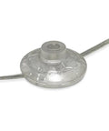 62.25 Inch Tall Floor Lamp With Glass Shade In Brushed Nickel, cord switch detail