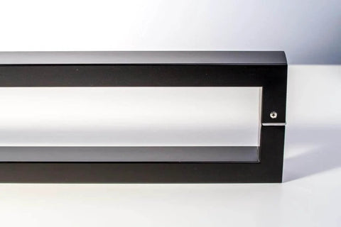 24 Inch Back To Back Modern Stainless Steel Door Handle Set In Matte Black Finish For Interior And Exterior Doors, Rectangle Bar