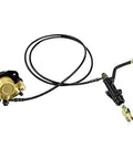 69 Inch Hydraulic Brake Hose For Coleman KT196 Go Kart Off Road 175 Cm Long Pro Grade Replacement Brake Line Cable Fits 196cc Engine And Works With Caliper And Pump Kit, showing complete set with caliper and pump.