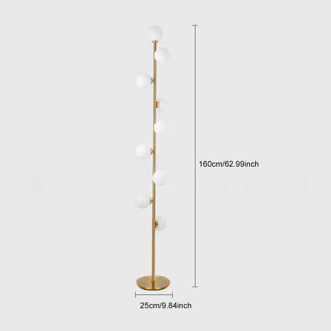 Cozy Elegant Mid Century Floor Lamp With Nine Lights For Living Room, Bedroom, And Office, Warm White 2700K Ambience, easy assembly.