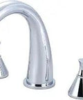 Polished Chrome Century Roman Tub Faucet With Drip Free Ceramic Disc Cartridge Solid Brass Construction Deck Mount