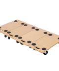 Beefy Wheels Heavy Duty Furniture Dolly With 500 Lb Capacity, Rolling Mover Cart, Non Slip Pads, Portable Platform For Couch, Piano, Appliances And Other Big Items, 4-panel wood dolly