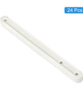 Single white plastic drawer slide from 24 Pack Plastic Drawer Slides 180mm Side Mounted Grooved Guide Rail Kit.