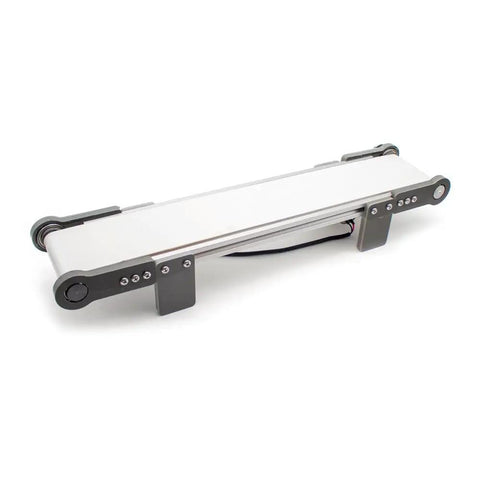 Electric Desktop Conveyor Belt With Adjustable Speed From 0 To 116 RPM For DIY Elevator Experiments Friction Test Model White Belt 10x50CM