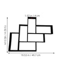 Rectangular Concrete Stepping Stone Mold For DIY Garden Pathway Reusable Plastic Paving Mold For Easy Outdoor Landscaping Walkways And Patio Projects Ultimate DIY Friendly Stone Maker For Fast Concrete Stepping Stone Creation, 19.53x15.92x1.57 inches