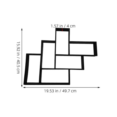 Rectangular Concrete Stepping Stone Mold For DIY Garden Pathway Reusable Plastic Paving Mold For Easy Outdoor Landscaping Walkways And Patio Projects Ultimate DIY Friendly Stone Maker For Fast Concrete Stepping Stone Creation, 19.53x15.92x1.57 inches