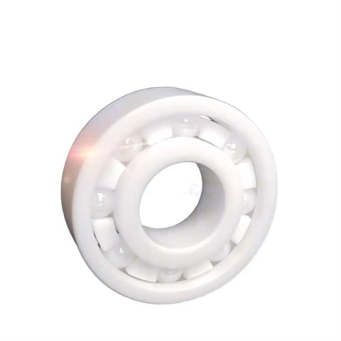 Slick And Hassle Free 1 Piece 6808CE Full Ceramic ZrO2 Zirconia Ball Bearing 40X52X7mm showing smooth white construction.