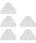 Seven Hole Aluminum Joining Plate Connector For Frames Tables Beds Shelves 5 Pack Heavy Duty Aluminum Alloy With Silver White Oxidation Finish