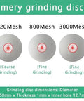 Emery grinding discs for Electric Bench Sander And Knife Sharpener With Variable Speed 0 To 2000Rpm Wet Dry Grinding setup, 150mm sizes.
