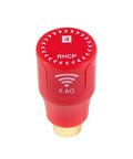 Mini Stubby 5.8G LHCP Antenna SMA To RP-SMA For Drones, red color, enhancing signal strength, lightweight design with frequency markings.