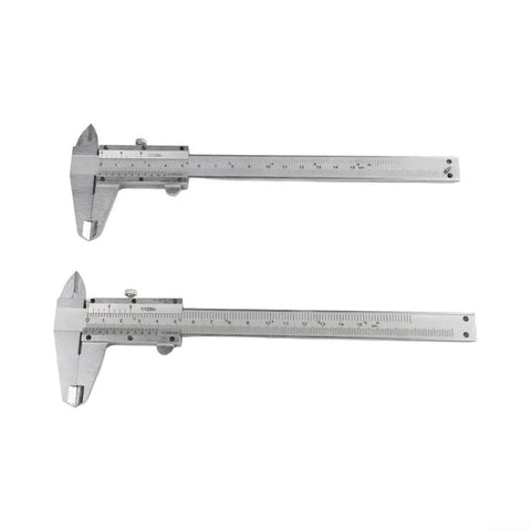 Carbon Steel Digital Caliper 0-150mm Oil Gauge showing dual reading scales for precise measurements in a workshop.