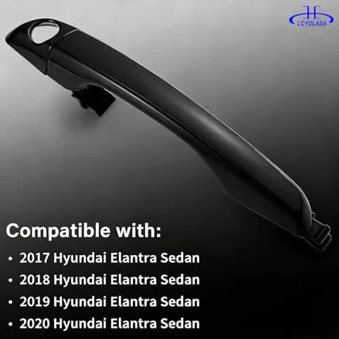 Front Left Exterior Driver Door Handle For Hyundai Elantra 2017 2018 2019 2020 Replacement Black Without Smart Key Entry Durable