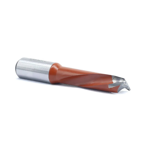 Precision Brad Point Boring Bits And Dowel Drill Bits 8mm X 57mm with sharp carbide tips, showing a detailed view of the bit.