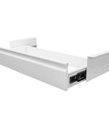 Slick 22 Inch Under Mount Desk Drawer Slide Out Kit, sleek white storage tray with adjustable mounts for workspace organization.