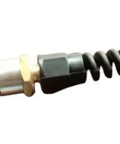 Industrial Interchange Air Hose Pro Grade With Ball Coupler And Air Safety Plug, close-up of coupler and plug components