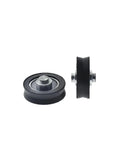 5 Pc Heavy Duty Nylon V Groove Roller Sliding Gate Caster Rolls Smooth With Rock Solid Steel Bearing Sleek Track Pulley System For Doors Windows Wire Rope Carts Built Tough And No Sweat Setup, showing nylon rollers with steel hubs.