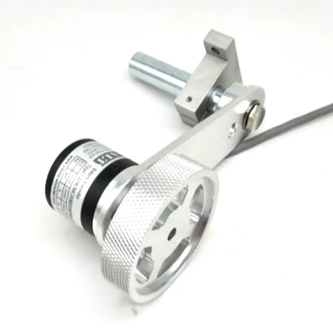 Solid 6mm Shaft Rotary Encoder 600PPR Push Pull Output 5 To 26V DC Power For Precise Length And Distance Measurement Includes Bracket and Knurled Wheel