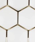 Super Sleek Dimmable Led Ceiling Pendant Light With Remote Control And Energy Saving Modern Chandelier For Living Room Bedroom Hallway Kitchen close-up of hexagonal acrylic design.
