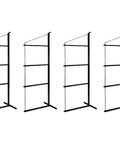 4 Pack Heavy Duty Shelf Brackets With Hooks For Shipping Containers And Trailers Rock Solid Black Powder Coated Steel hook design display.
