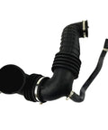 Flexible Air Intake Hose For Chevrolet S10 Engine Coolant Inlet Connector with clamps and bends, made of heat-resistant material.