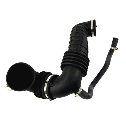 Flexible Air Intake Hose For Chevrolet S10 Engine Coolant Inlet Connector with clamps and bends, made of heat-resistant material.