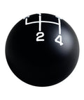 Aluminum Ball Shift Knob 4 Speed 5/16-18 Thread Black White Engraved Shift Pattern Fits Muncie and 5/16-18 Shifters