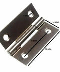 Pack Of 240 Zinc Plated Steel Butt Hinges For Doors Built Like A Tank With Rust Resistant Metallic Finish And 50 By 35 Mm heavy duty hinge detail with measurements shown.