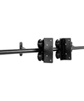 20 Ft Sliding Library Ladder Hardware Kit With Rock Solid Carbon Steel Track showcasing the durable track and smooth-gliding casters.