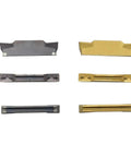 All In One Heavy Duty Spring Steel Anti Vibration Indexable Parting And Grooving Tool Holder Inserts, 5 Yellow, 5 Black