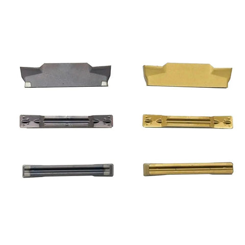 All In One Heavy Duty Spring Steel Anti Vibration Indexable Parting And Grooving Tool Holder Inserts, 5 Yellow, 5 Black