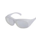 Heavy Duty Laser Safety Glasses For 2940Nm Erbium Dental And Medical Use With Top Shelf Ce En207 Certification And Straight Up Tough Od 6plus Protection For Slick High Vtl Coverage, white color, front view.