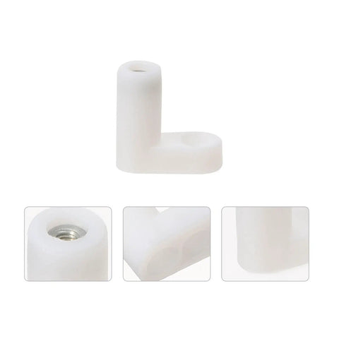 White Plastic Corner Brackets L Shape Braces For Shelves And Furniture Support Thick Durable Plastic Heavy Duty 100 Pack