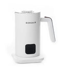 Electric Milk Frother 4 In 1 for Hot and Cold Foam One Touch Automatic Milk Steamer and Warmer Machine white front view