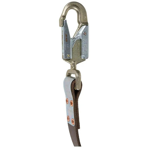 Beefy Heavy Duty Positioning Strap 4 Ft 1 In To 5 Ft 8 In Long With 6-1/2 In Snap Hook And 5000 Lb Load Rating, close-up of snap hook