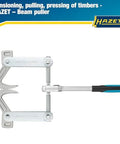 Hazet beam puller 1774-1, steel screw clamp with blue/black handle