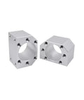 Built Tough Heavy Duty Carbon Steel Ball Screw Kit Featuring Precision Ground Drive Spindle And Rock Solid Motor Brackets For Straight Up CNC Engraving Machine Upgrade Performance - Precision machined silver motor brackets.