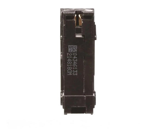 Single Pole Thirty Amp QP Circuit Breaker For One Twenty Volt Load Panels With Ten Thousand Amp Rating hassle-free plug and play install, side view of the breaker.