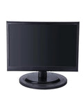 Beefy 12 Inch Heavy Duty Rotating Swivel Ball Bearing Stand for Monitors supporting a flat screen display.