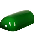 Green Glass Bankers Lamp Shade Replacement Cover for Desk Banker Lamps, 8.85x5.11 inches, green exterior, white interior