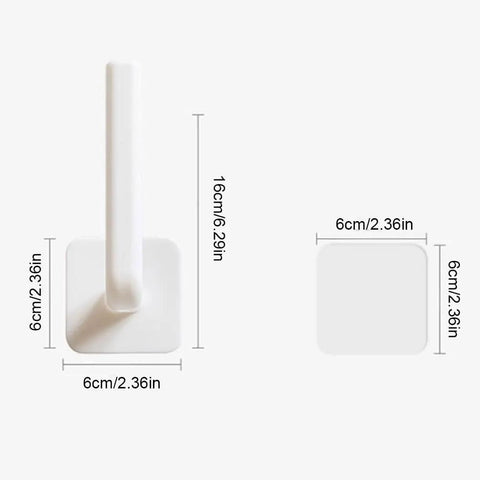 Damage Free Self Adhesive Hooks For Hats And Gear, Fly Portable Closet Door Hanger Setup dimensions shown on a white background.