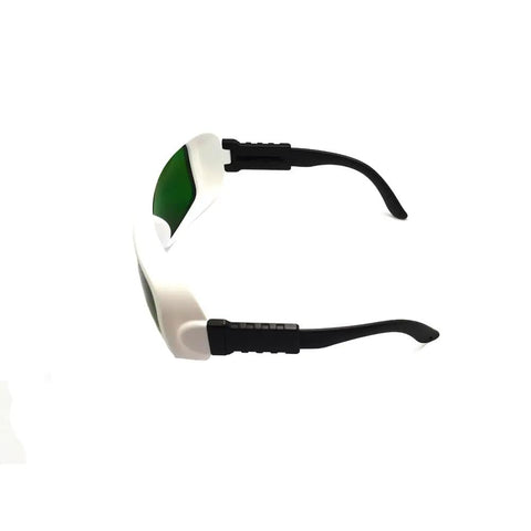 Badass Infrared Laser Protective Glasses Featuring Slick Clear Lenses And Ill OD 8 Plus Shielding For Top Tier 900 To 1100 Nm Eye Safety and Pro Grade Workshop Protective Equipment, side view