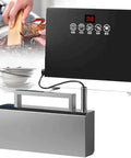 Zero Hassle Quick Install Automatic Sink Dishwasher For Renters And Tiny Apartments Cleans Plates Veggies And Fruits Smooth Electric In Sink Cleaning Machine with control panel and cleaning attachment.