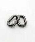 10 Pack Metal Spring Carabiners For Key Rings And Bags Black Built Tough Oval Key Ring Clips With Quick Release For Purses Handbags